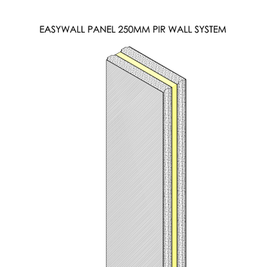 250mm EASYWALL PIR Twin Panel (For External Wall )