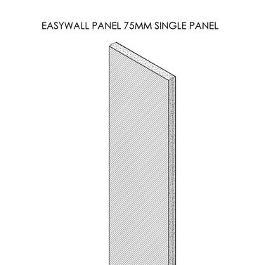 75mm Light Weight Single Wall Panel w/o Fixation Accessories  ( For Internal Walls )