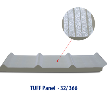32/366 TUFF Panel (Textured PPGI | 6m-12mL | 30mm-75mm PIR Insulation)